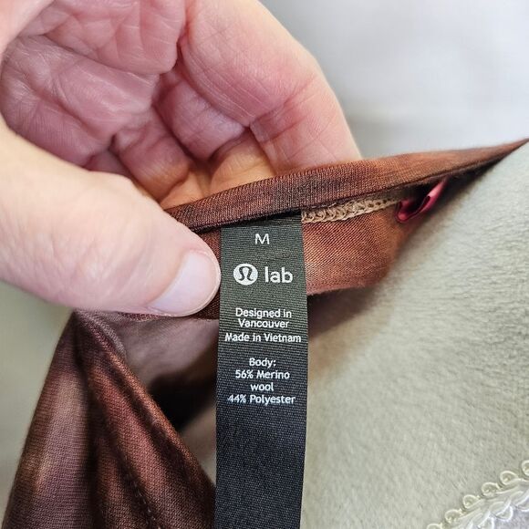 Lululemon Lab Wool Blend Tie Dye Long Sleeve Shirt Size Medium - Picture 4 of 9